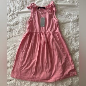 Miki Miette Kids Toddler Sundress Pink 2T NWT Soft Cotton Fake Tie Straps